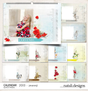 Kalendář nástěnný se jmény 13 - šířka