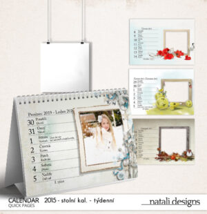 Kalendář stolní týdenní 15 – barevný