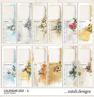 Kalendář kuchyňský se jmény 21