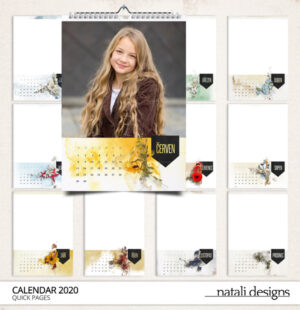 rodinný nástěnný kalendář na výšku z fotografií