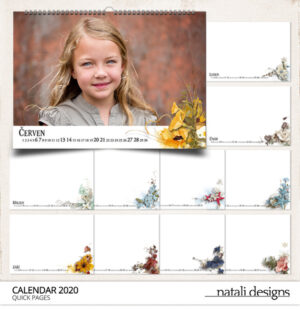 osobní nástěnný kalendář na šířku pro rodinu
