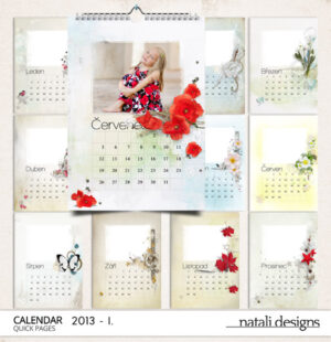 nástěnný kalendář z fotografií na výšku Natali design