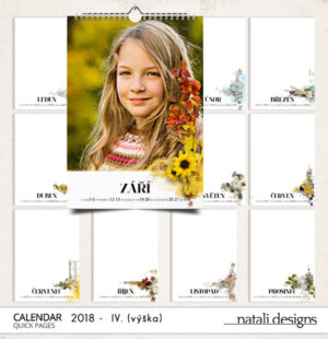 nástěnný kalendář z vlastních fotografií Natali design