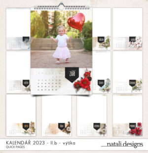nástěnný kalendář z vlastních fotografií Natali design