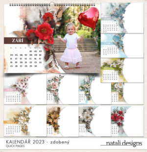 nástěnný kalendář z fotografií na šířku Natali design