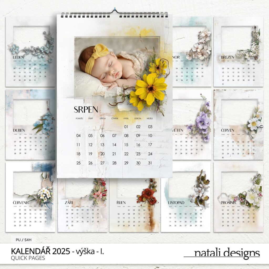 nástěnný kalendář z vlastních fotografií Natali design