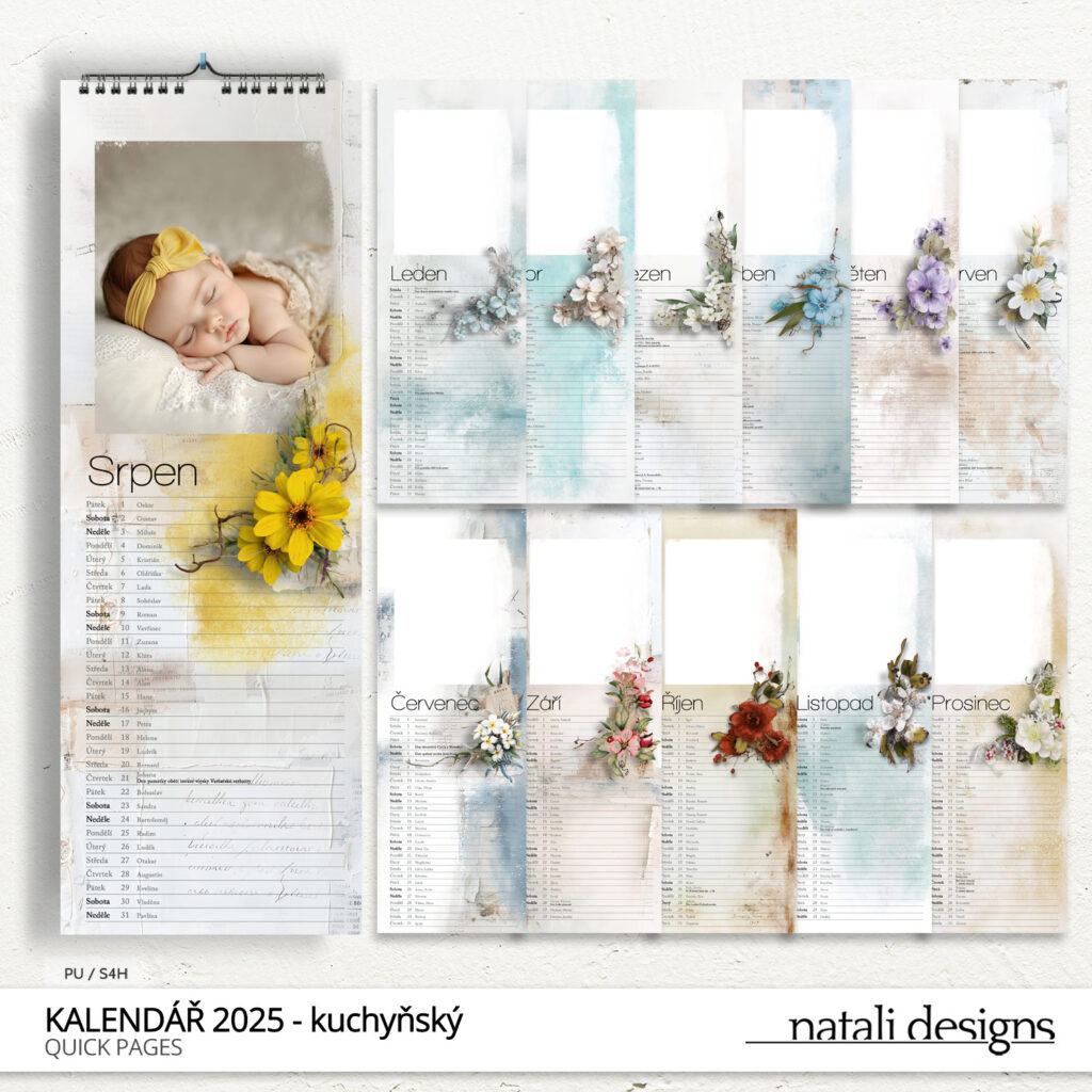 rodinný kuchyňský foto kalendář Natali design
