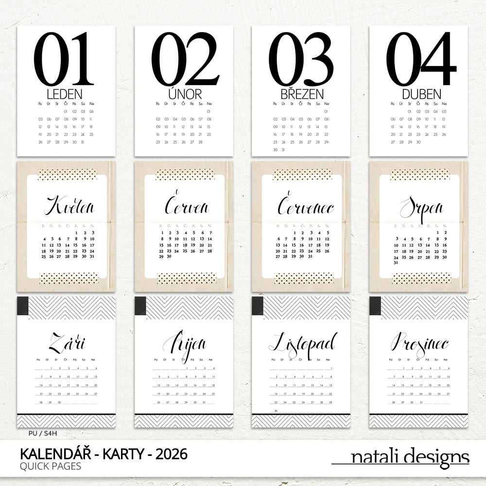 * NOVINKA * Komplet pro tvorbu nástěnného kalendáře 26 - Obrázek 7