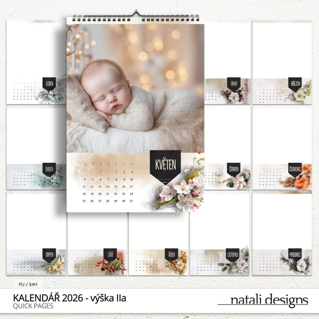 nástěnný kalendář z vlastních fotografií Natali design