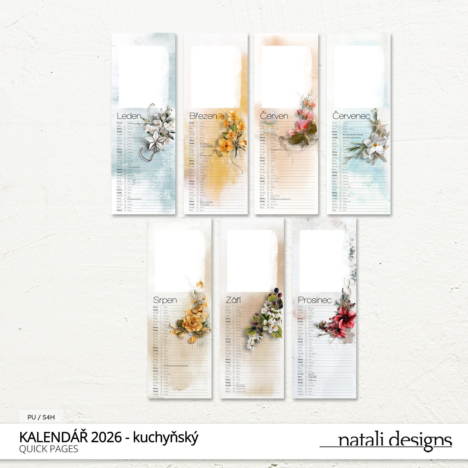 * NOVINKA * Kalendář kuchyňský se jmény 26 - barevný - Obrázek 3