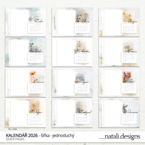 * NOVINKA * Kalendář nástěnný jednoduchý 26