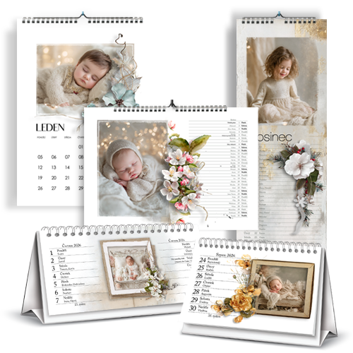 rodinný nástěnný a stolní kalendář z fotografií