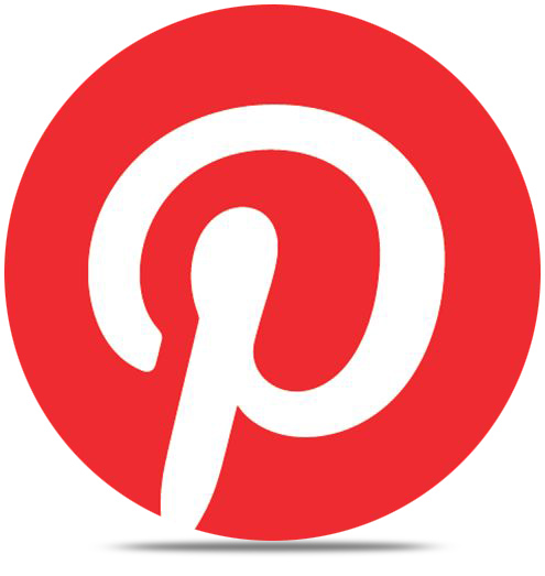 Pinterest - logo se stínem