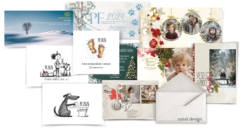PF & vánoční pohlednice Natali design