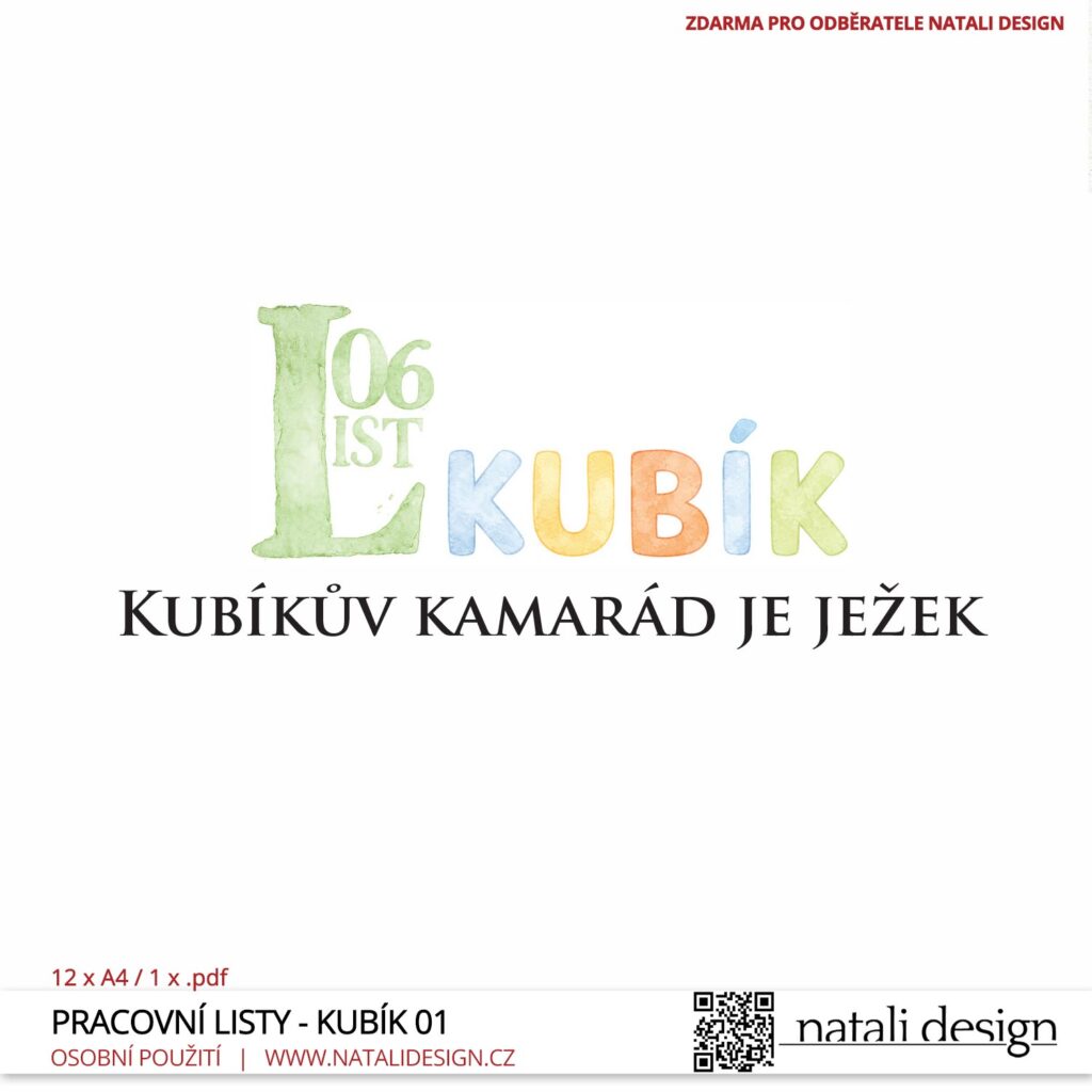 Detail číslování stran z Pracovních listů pro děti 3+, ke stažení zdarma