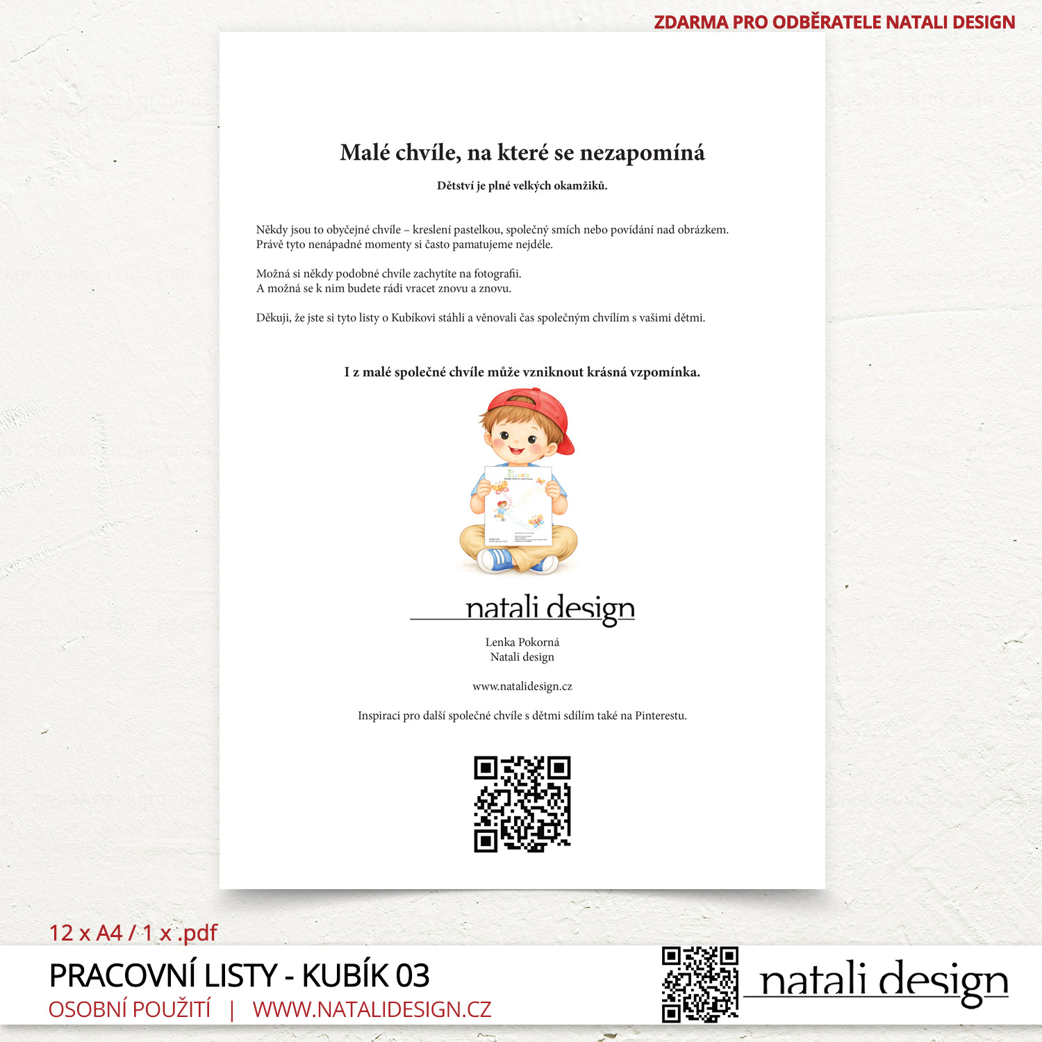 Kubík hledá cestu <br> Pracovní listy pro děti 3+ (12 listů) - Obrázek 4