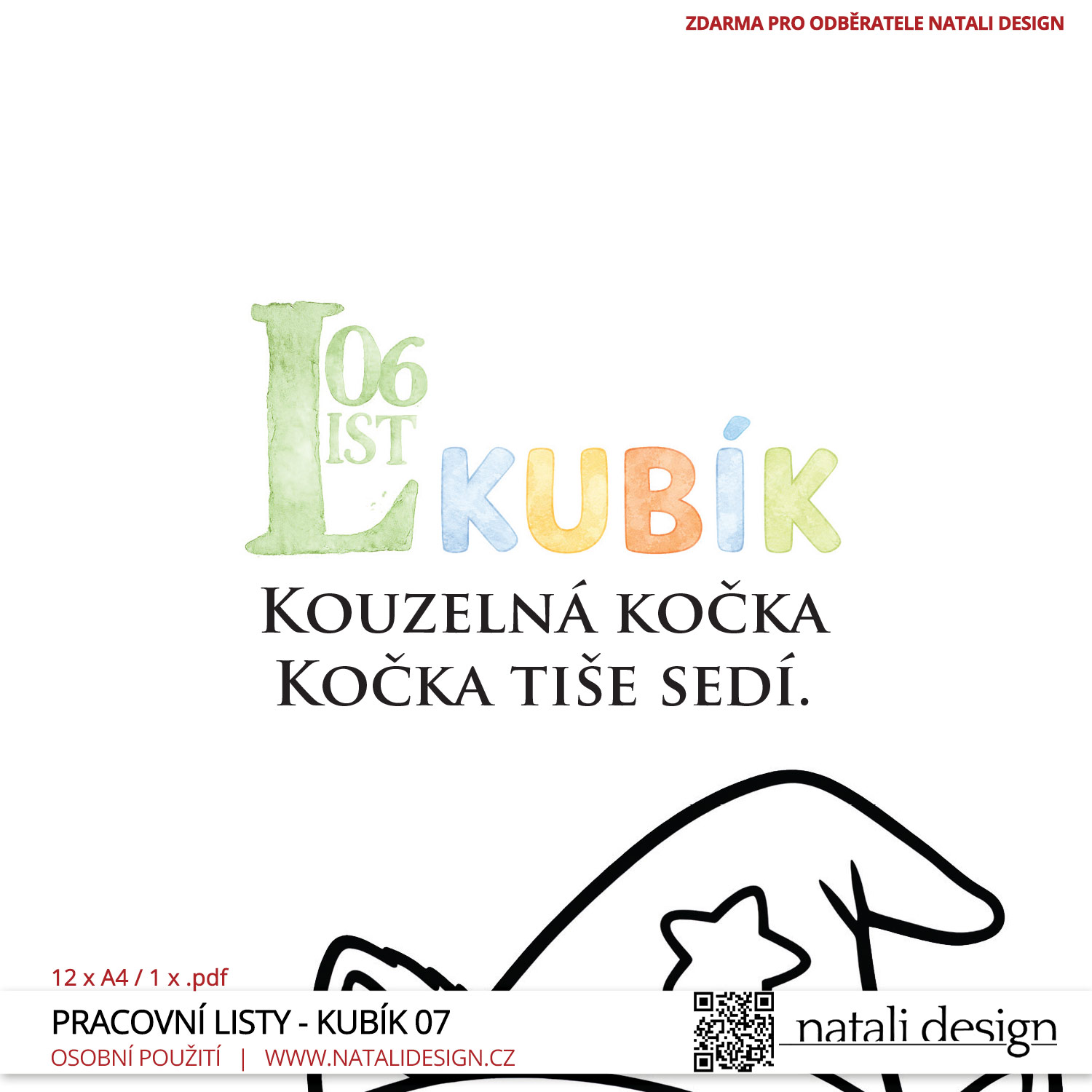 Kubík a kouzelný sen <br> Pracovní listy pro děti 3+ (12 listů) - Obrázek 6