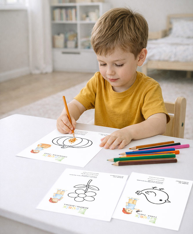 Aktivity pro děti - Dítě vyplňuje Pracovní listy s Kubíkem, které připravuji pro děti a jejich rodiče zdarma.