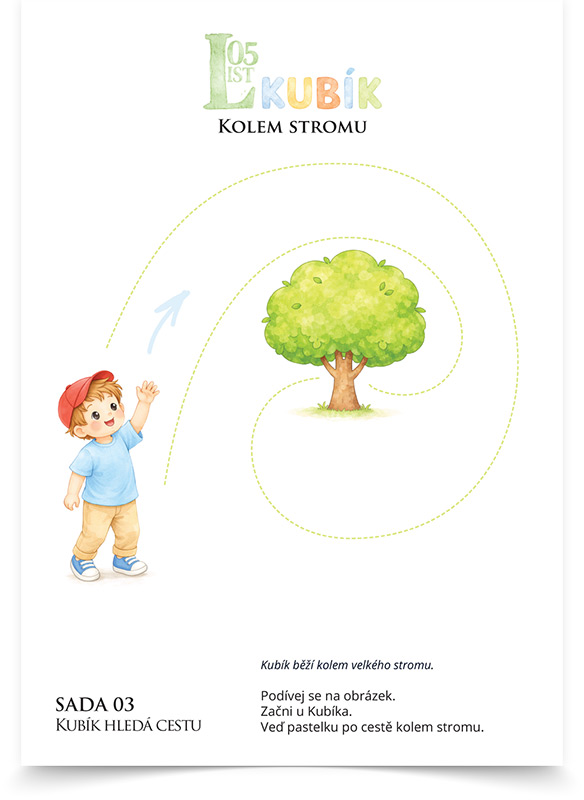 Pracovní list - ukázka 3. série - Kubík a cesty