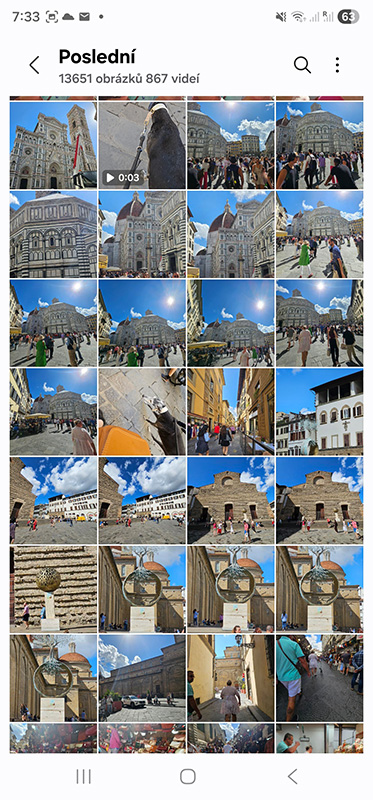 třídění fotek v mobilu