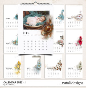Kalendář 22 – nástěnný na výšku – bílý